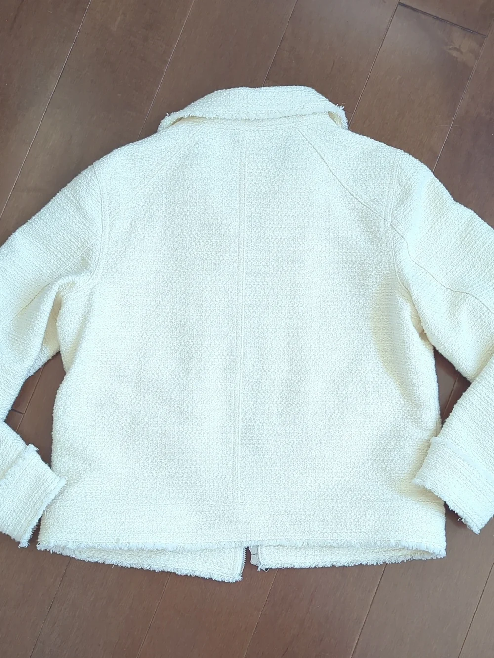 Cotton Bouclé Full-Zip Bomber Jacket Small NWOT - Picture 5 of 5